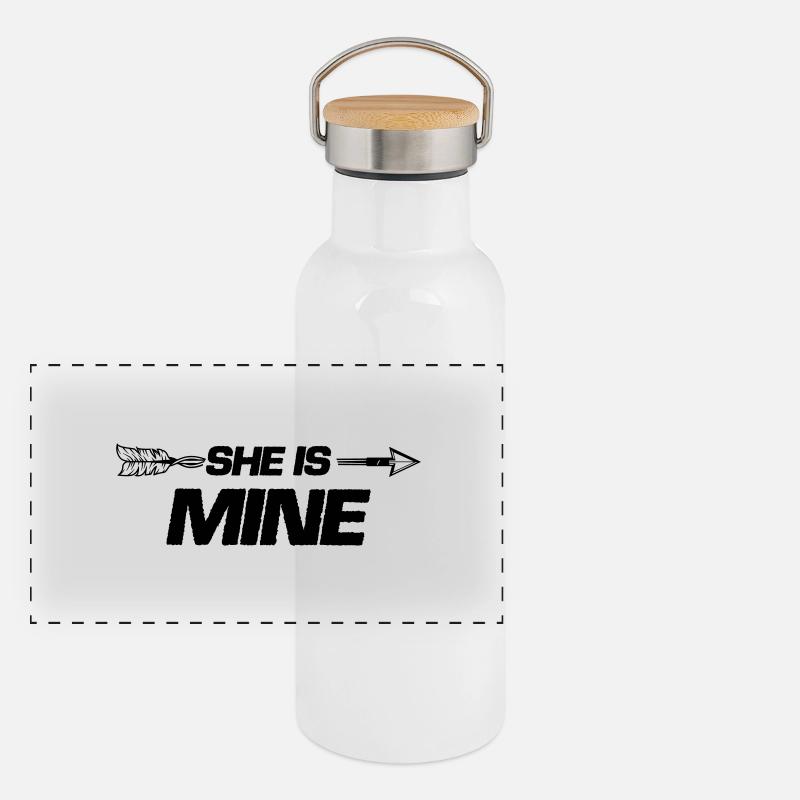 she is mine Panoramic Thermal Bottle with Bamboo Lid