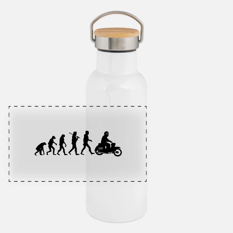 Panorama Thermosflasche mit Bambusdeckel