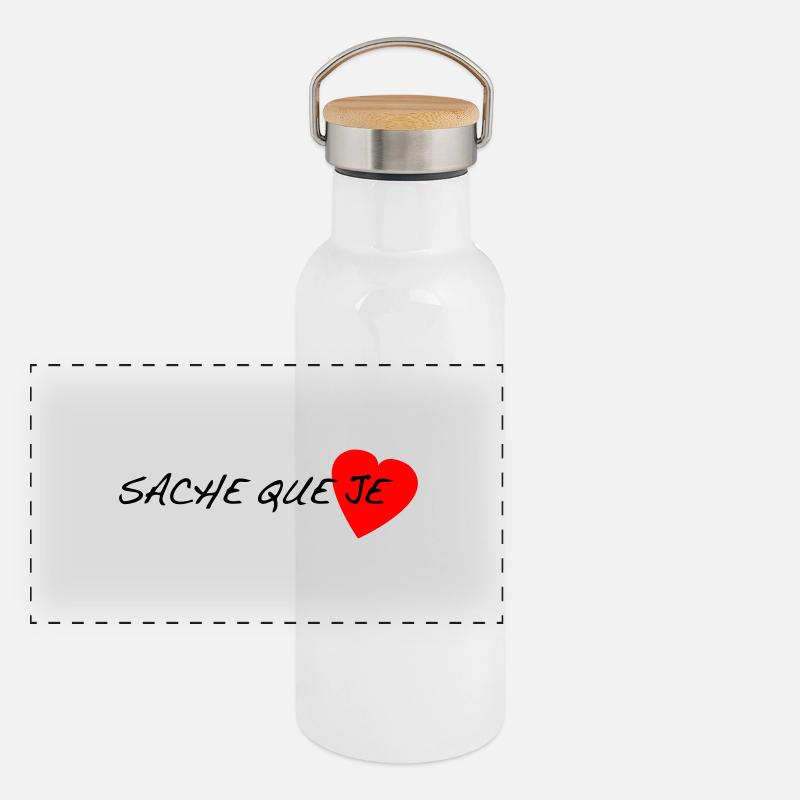 sache_que_je Gourde isotherme avec bouchon en bambou