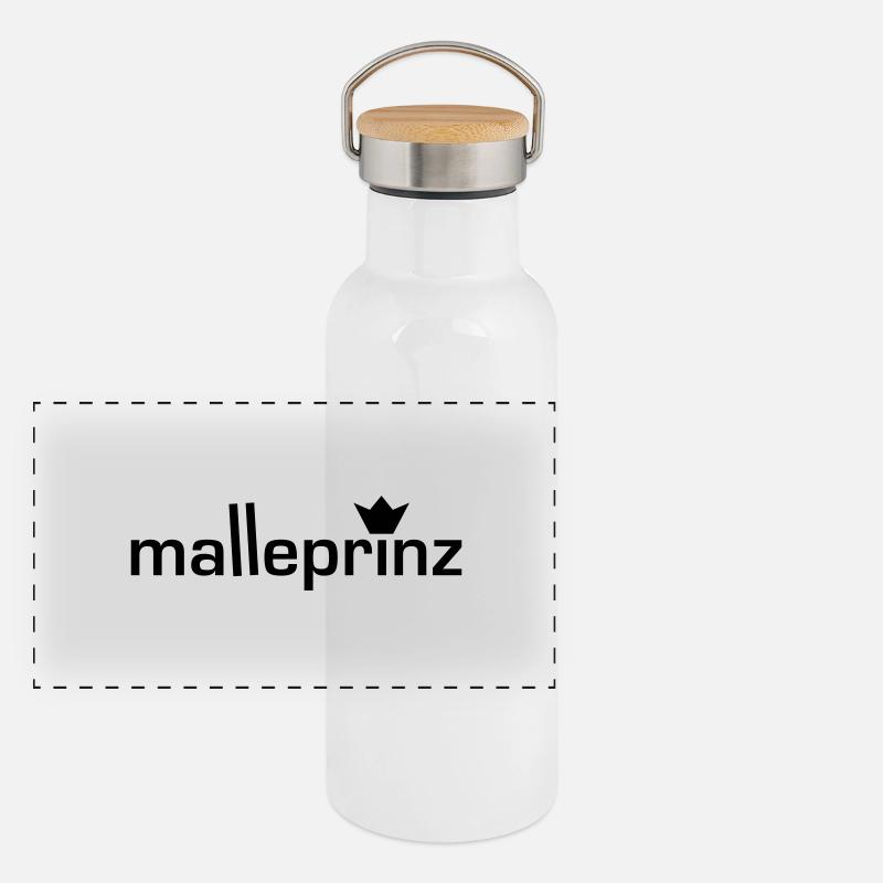 malleprinz Panorama Thermosflasche mit Bambusdeckel