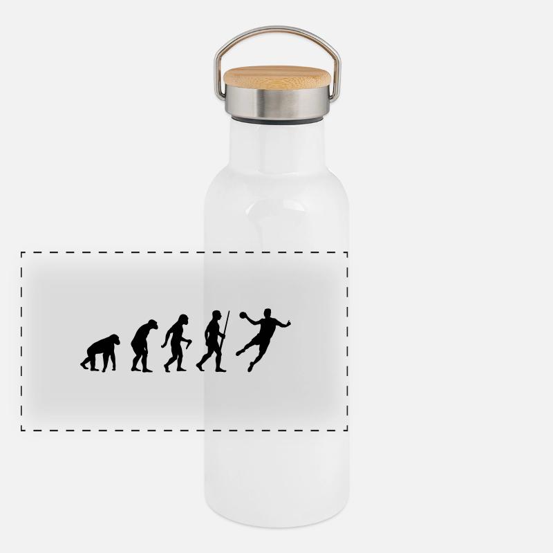 Handballer Evolution Panorama Thermosflasche mit Bambusdeckel