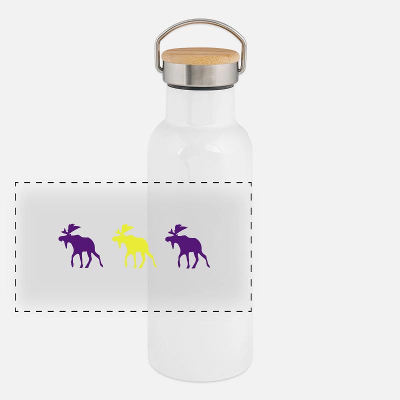 orignal suède Gourde isotherme avec bouchon en bambou