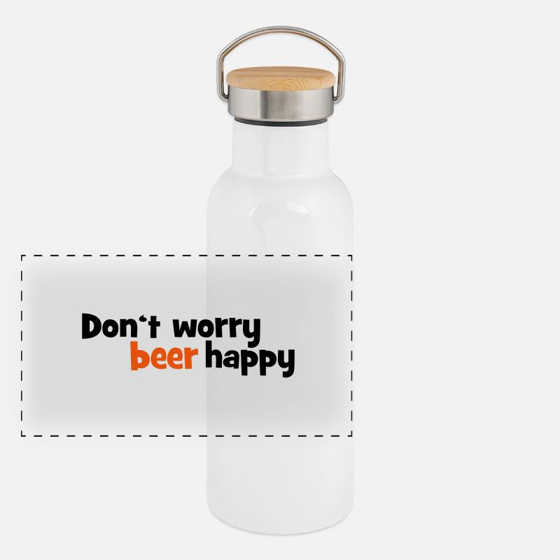 Panorama Thermosflasche mit Bambusdeckel