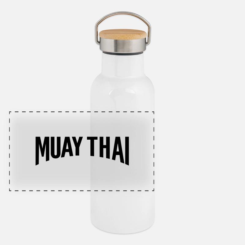 muay thai Gourde isotherme avec bouchon en bambou