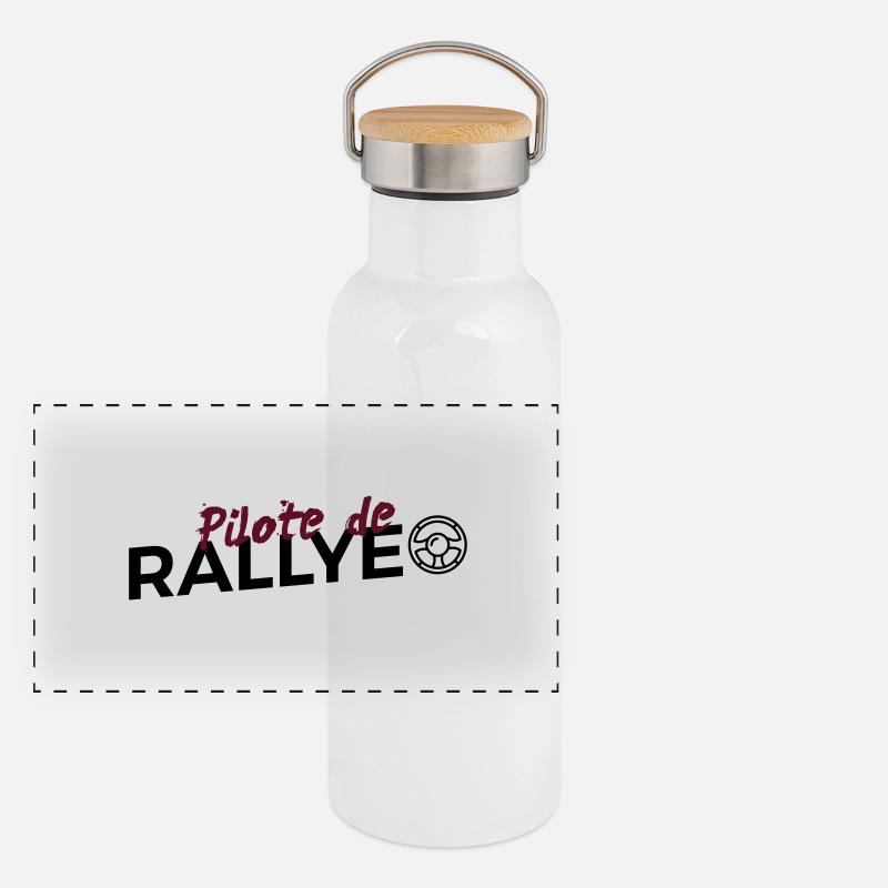 Pilote de Rallye Gourde isotherme avec bouchon en bambou