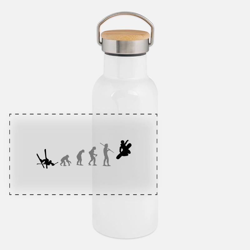 boarders evolution Panorama Thermosflasche mit Bambusdeckel