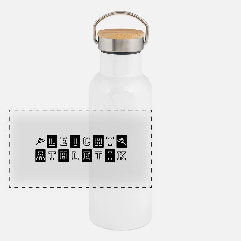 tuiles d'athlétisme Gourde isotherme avec bouchon en bambou