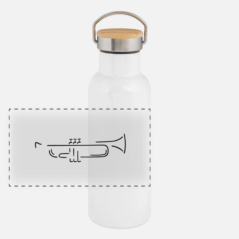 trumpet Gourde isotherme avec bouchon en bambou