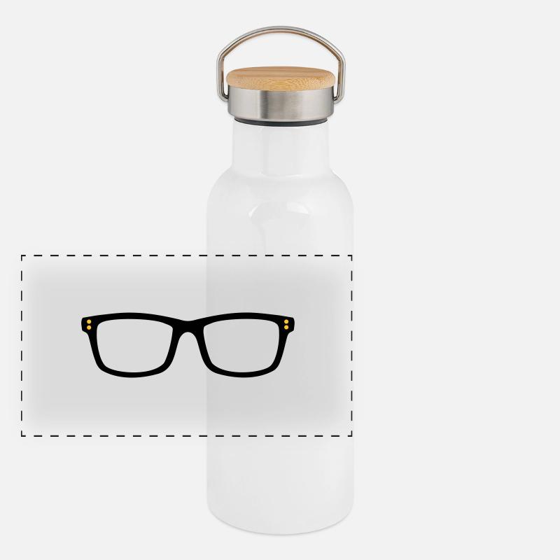 lunettes de nerd Gourde isotherme avec bouchon en bambou