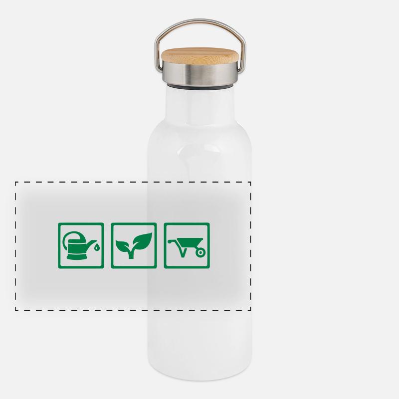 Gärtner Panorama Thermosflasche mit Bambusdeckel