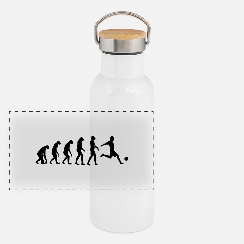 Evolution Soccer Gourde isotherme avec bouchon en bambou