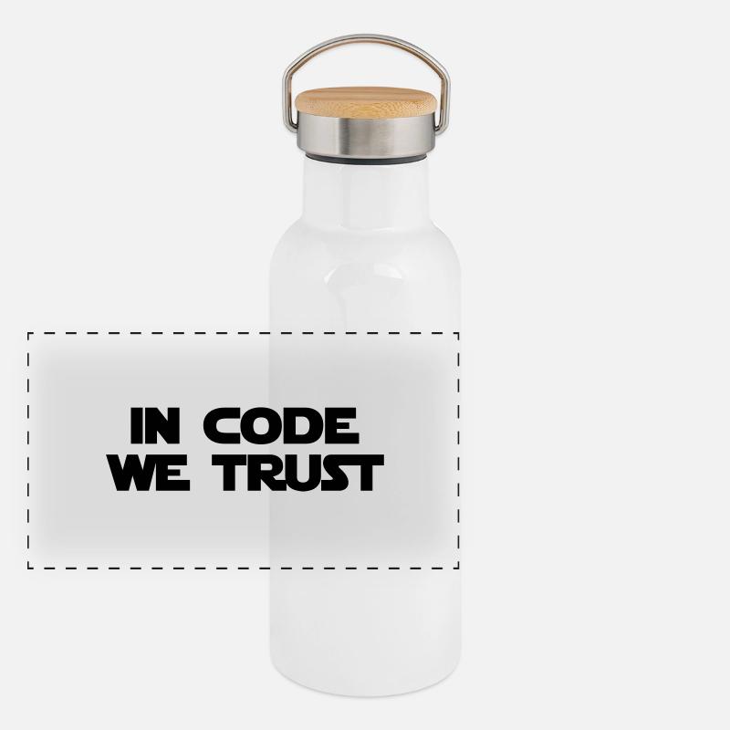 Computer / Developer / Geek / Code / Funny Panoramic Thermal Bottle with Bamboo Lid
