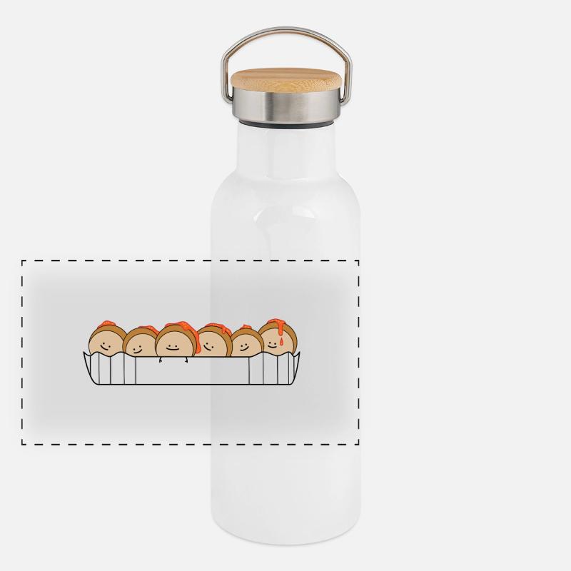 Panorama Thermosflasche mit Bambusdeckel