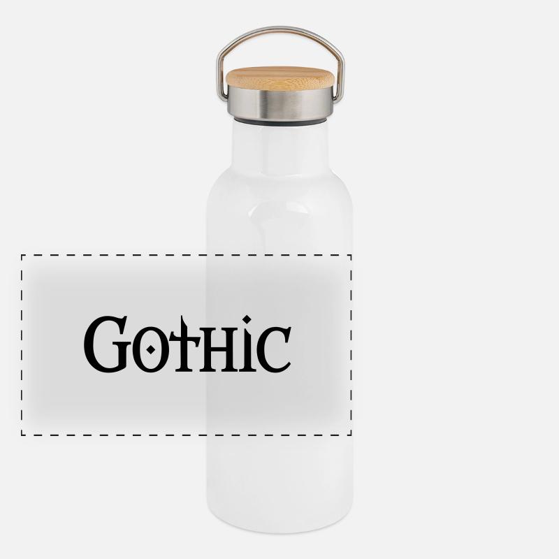 Gothic Panorama Thermosflasche mit Bambusdeckel