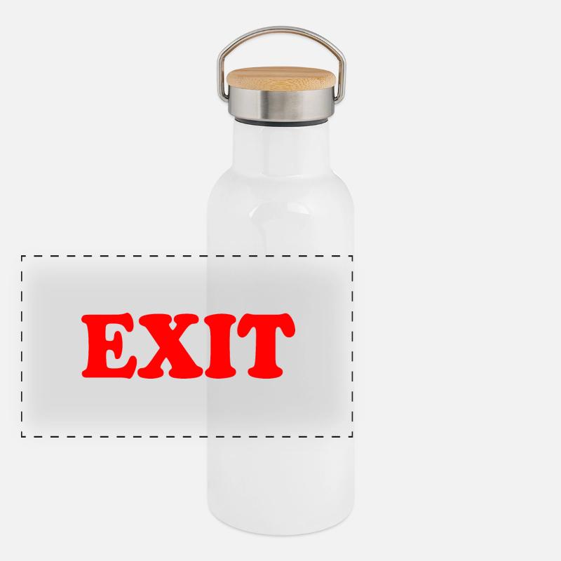 Panorama Thermosflasche mit Bambusdeckel