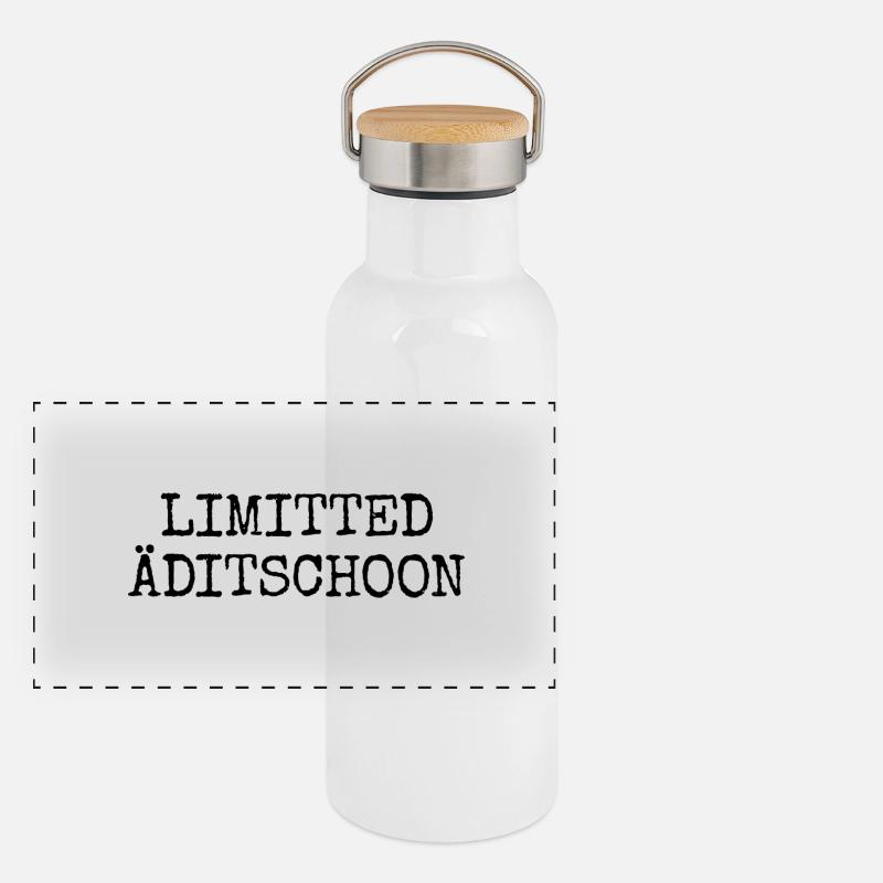 Limitted Äditschoon - Plattdeutsche Edition Panorama Thermosflasche mit Bambusdeckel