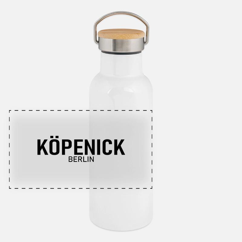 Köpenick - Berlin - Deutschland Panorama Thermosflasche mit Bambusdeckel