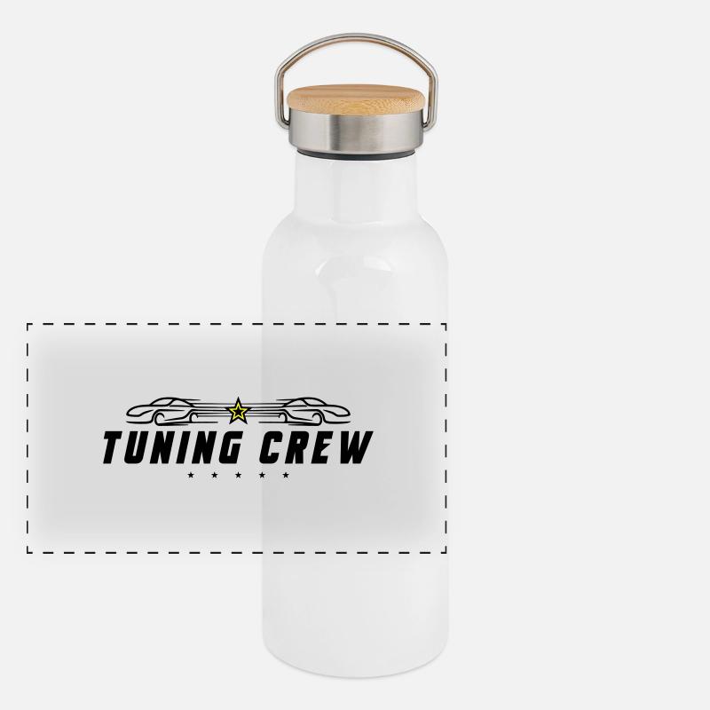 Tuning Crew Car Gourde isotherme avec bouchon en bambou