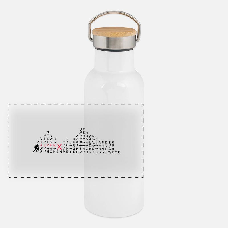 AlpenX_wandern Panorama Thermosflasche mit Bambusdeckel
