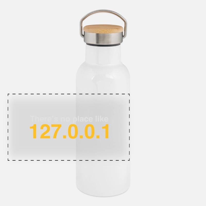 NERD HUMOR: Es gibt keinen Ort wie Localhost Panorama Thermosflasche mit Bambusdeckel