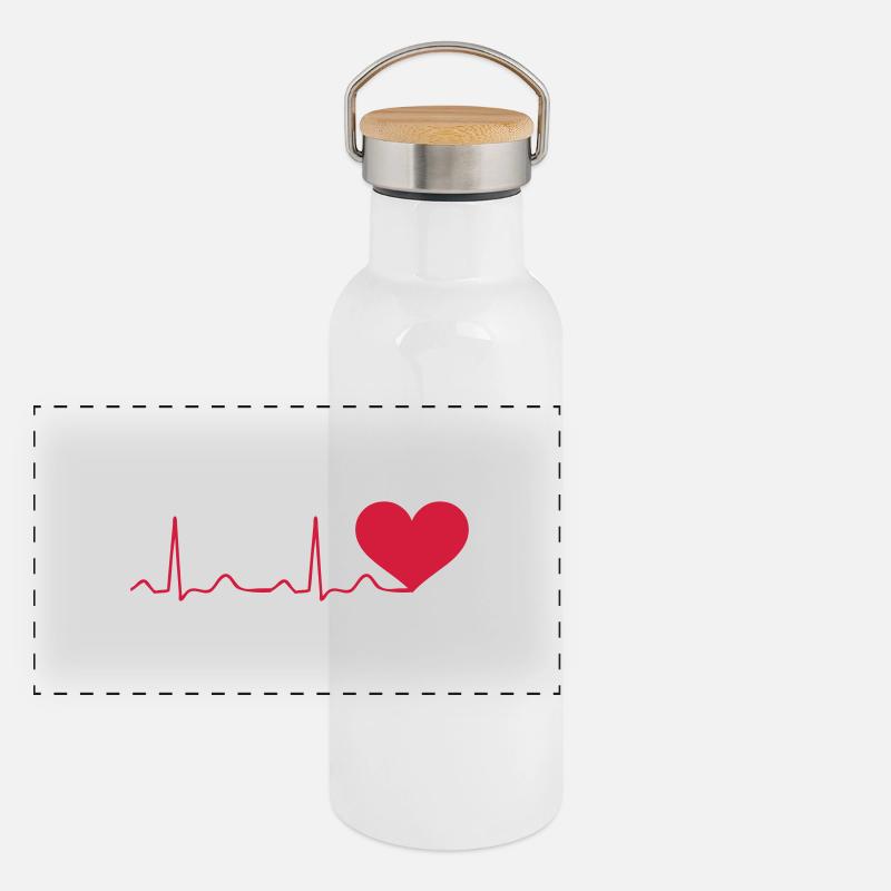 heartbeat Panoramic Thermal Bottle with Bamboo Lid