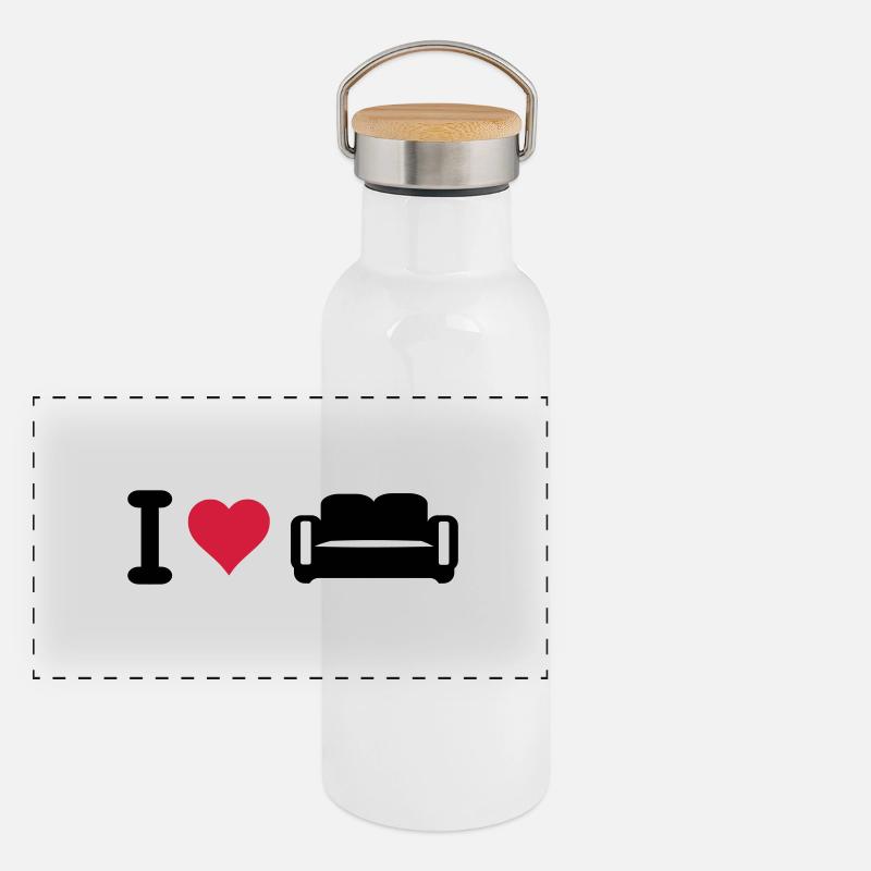 I love coffee Panoramic Thermal Bottle with Bamboo Lid