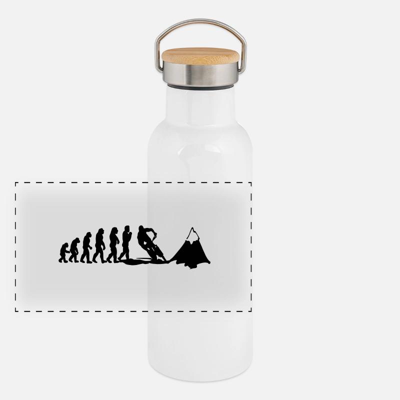 mountain bike evolution Panoramic Thermal Bottle with Bamboo Lid
