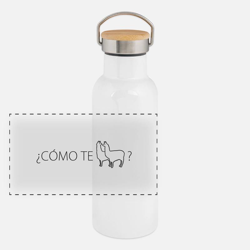¿COMO TE LLAMAS? Panoramic Thermal Bottle with Bamboo Lid