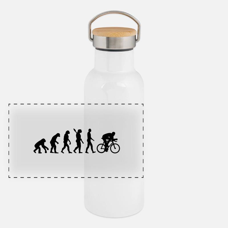 Évolution Bicyclette vélo Gourde isotherme avec bouchon en bambou