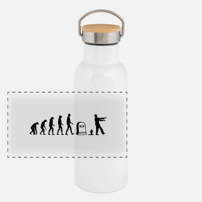 Zombie evolution - Halloween - costume - disguise Panoramic Thermal Bottle with Bamboo Lid