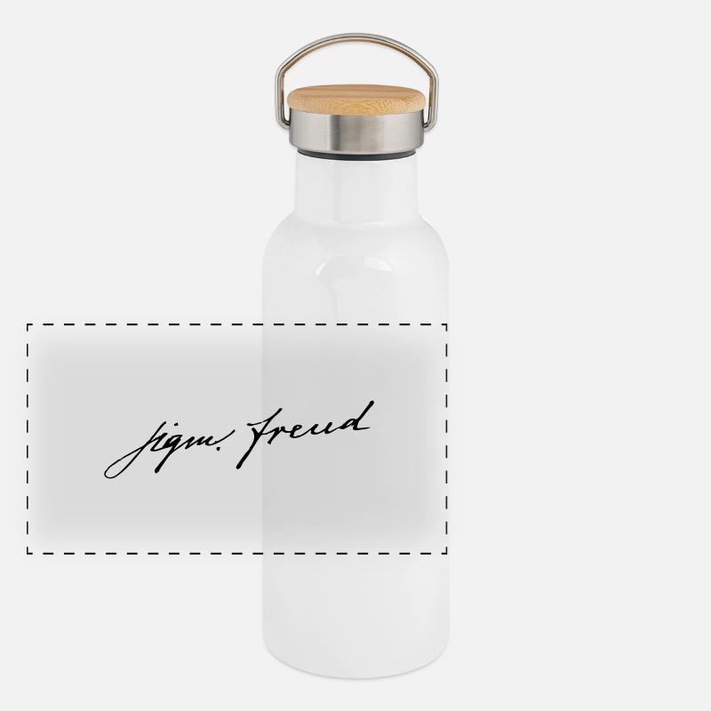 Sigmund Freud Panorama Thermosflasche mit Bambusdeckel