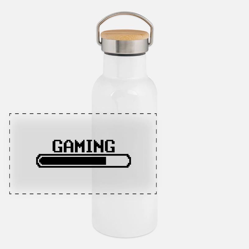 gaming_f1 Gourde isotherme avec bouchon en bambou