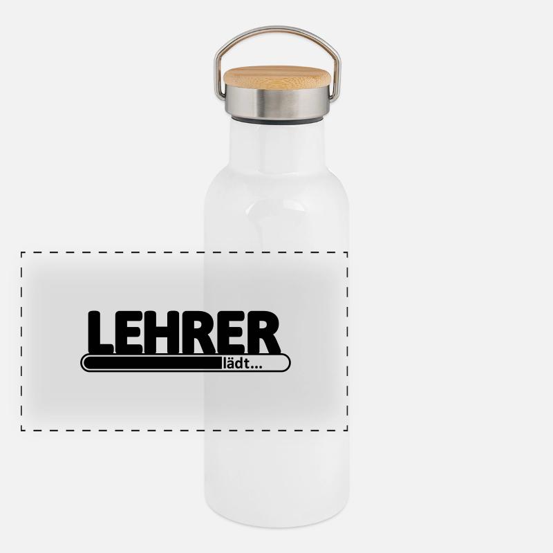 Lehrer // Lehrerin // Referendar // Referendariat Panorama Thermosflasche mit Bambusdeckel