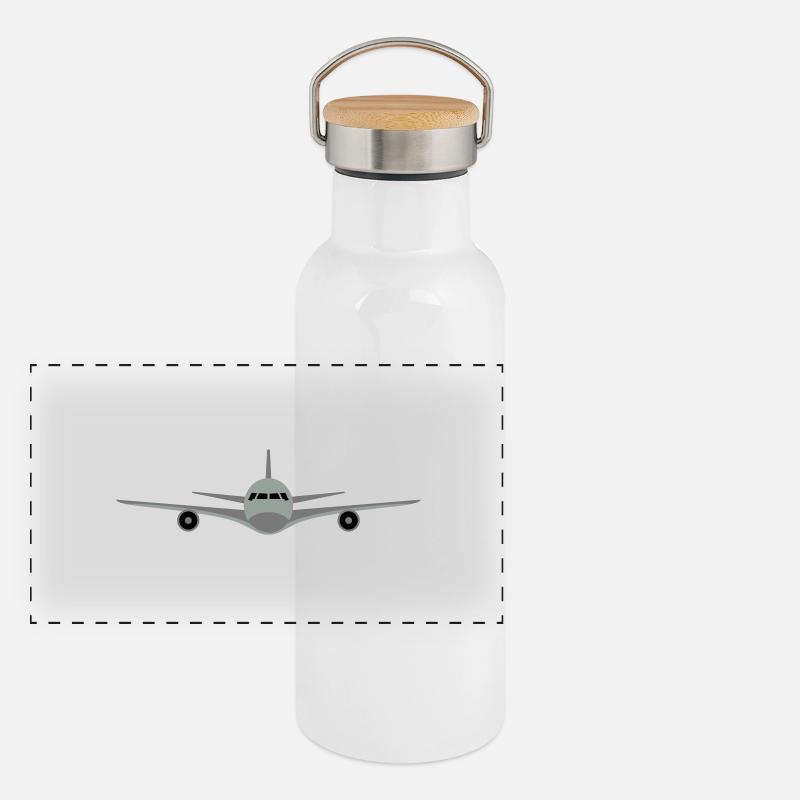 Avion Gourde isotherme avec bouchon en bambou