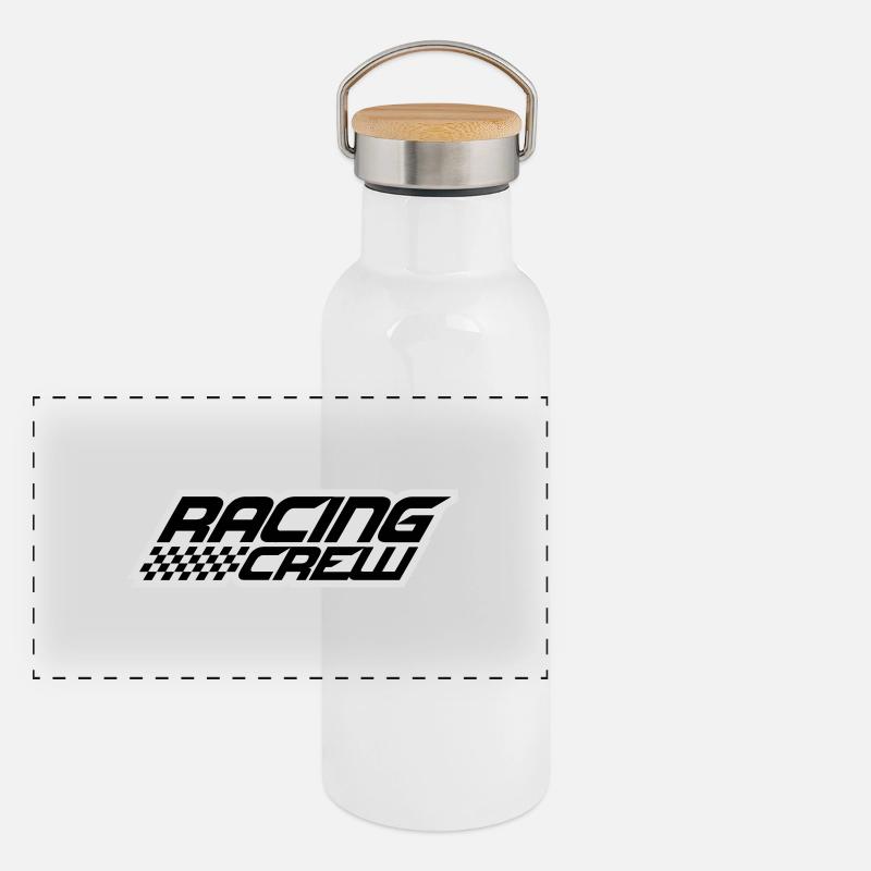 Racing Crew Design Panoramic Thermal Bottle with Bamboo Lid