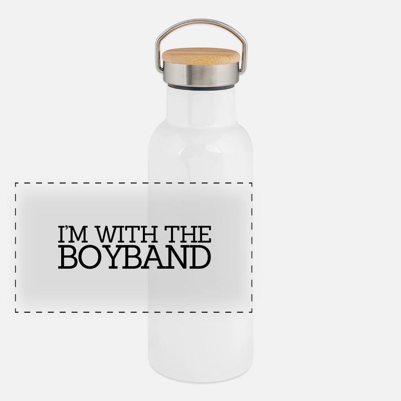 I'm With The Boyband Panoramic Thermal Bottle with Bamboo Lid