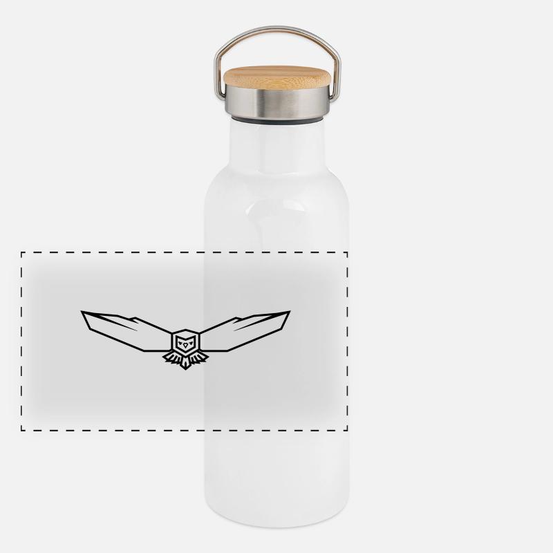 Chouette Gourde isotherme avec bouchon en bambou
