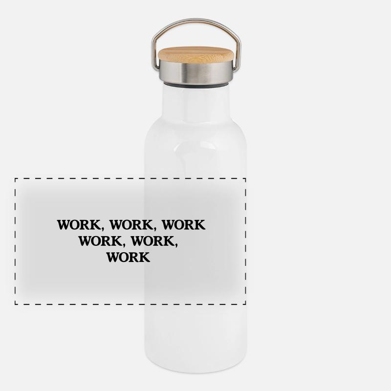 Work Work Panorama Thermosflasche mit Bambusdeckel