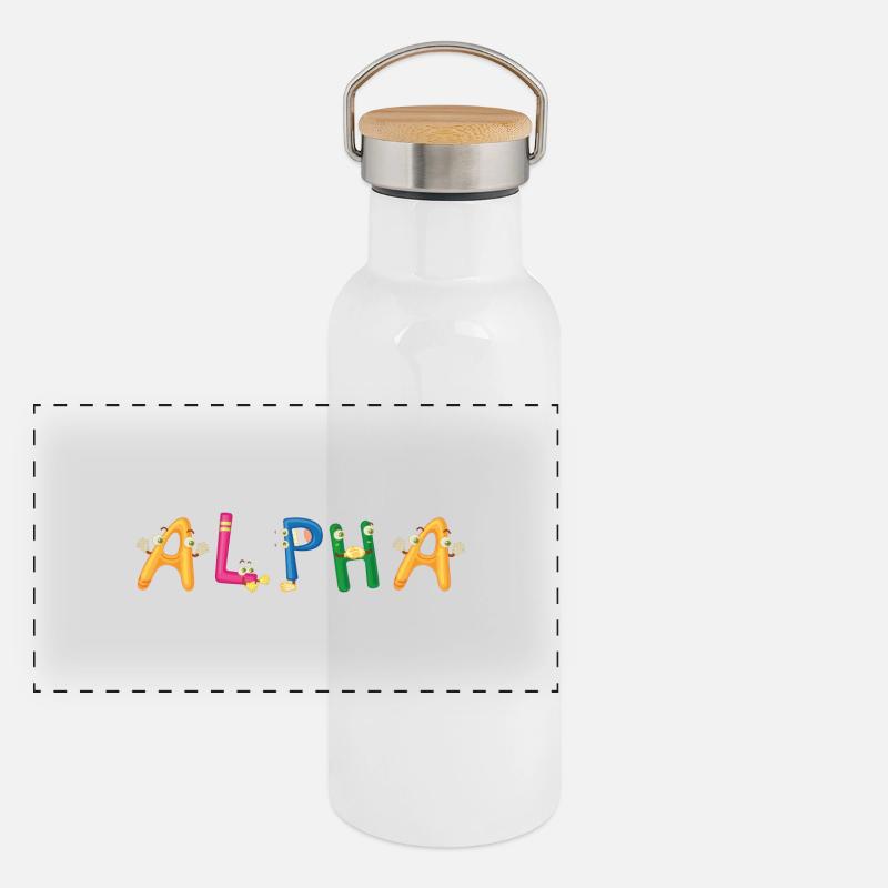 Alpha Panorama Thermosflasche mit Bambusdeckel