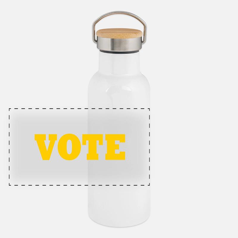 Vote Panorama Thermosflasche mit Bambusdeckel