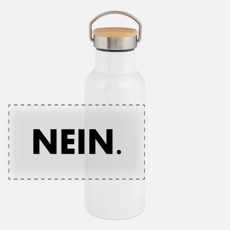 Nein Panorama Thermosflasche mit Bambusdeckel