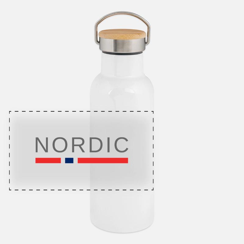 nordisch Panorama Thermosflasche mit Bambusdeckel