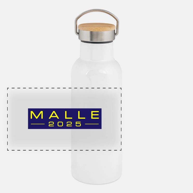 Malle 2025 Gourde isotherme avec bouchon en bambou
