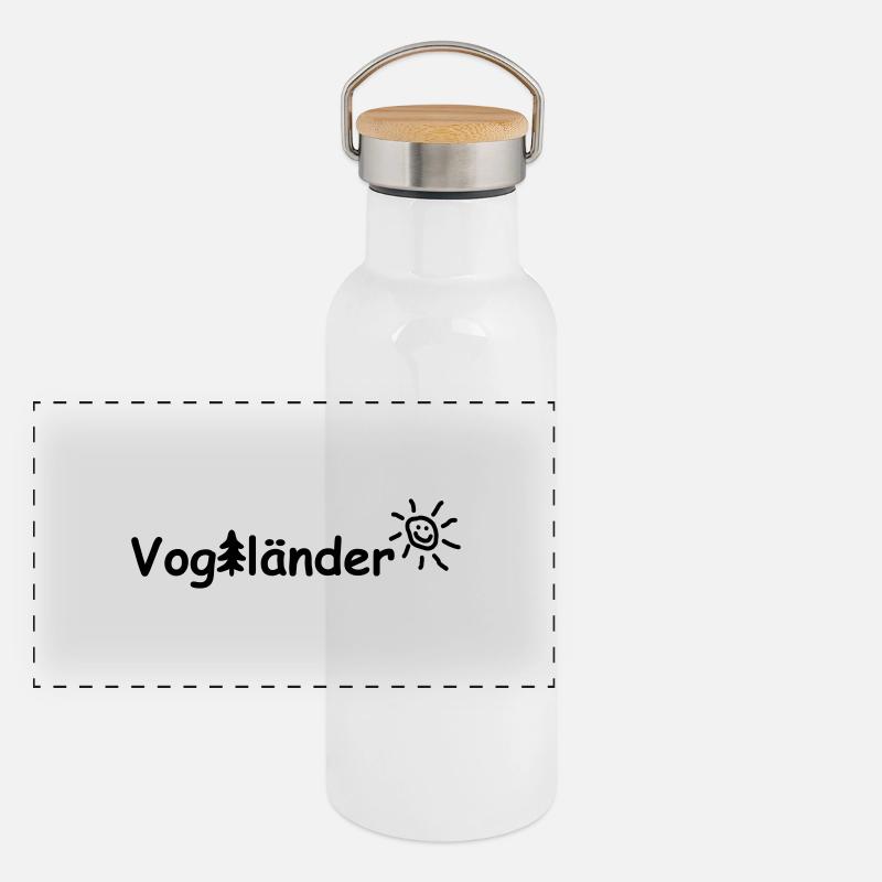 Vogtländer Panorama Thermosflasche mit Bambusdeckel