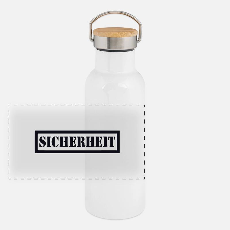 Sicherheit Panorama Thermosflasche mit Bambusdeckel