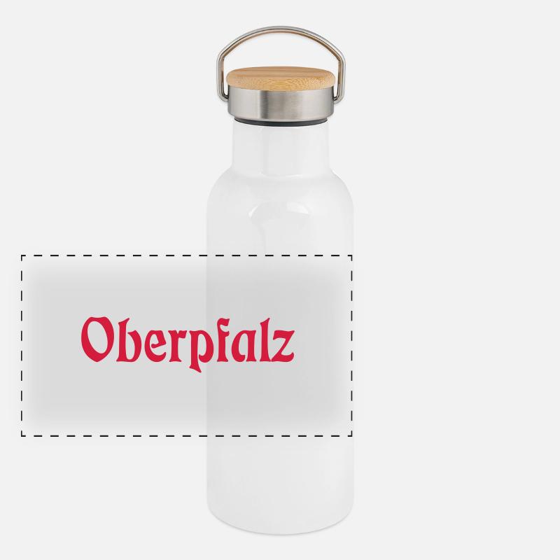 Oberpfalz Panorama Thermosflasche mit Bambusdeckel