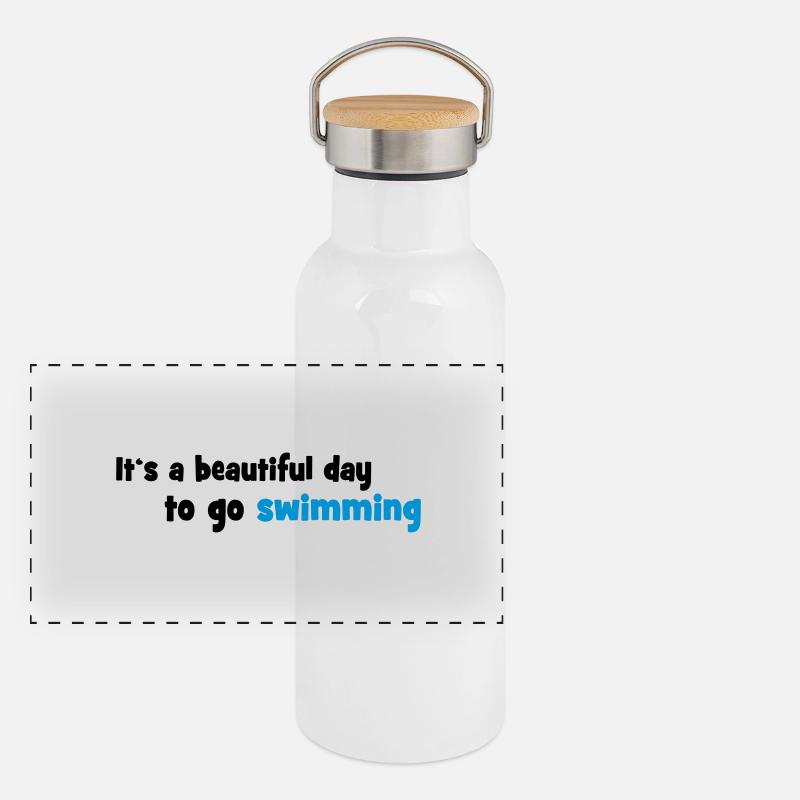 Panorama Thermosflasche mit Bambusdeckel