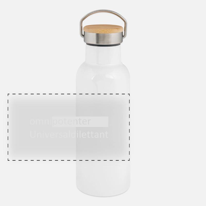 omnipotenter Universaldilettant Panorama Thermosflasche mit Bambusdeckel