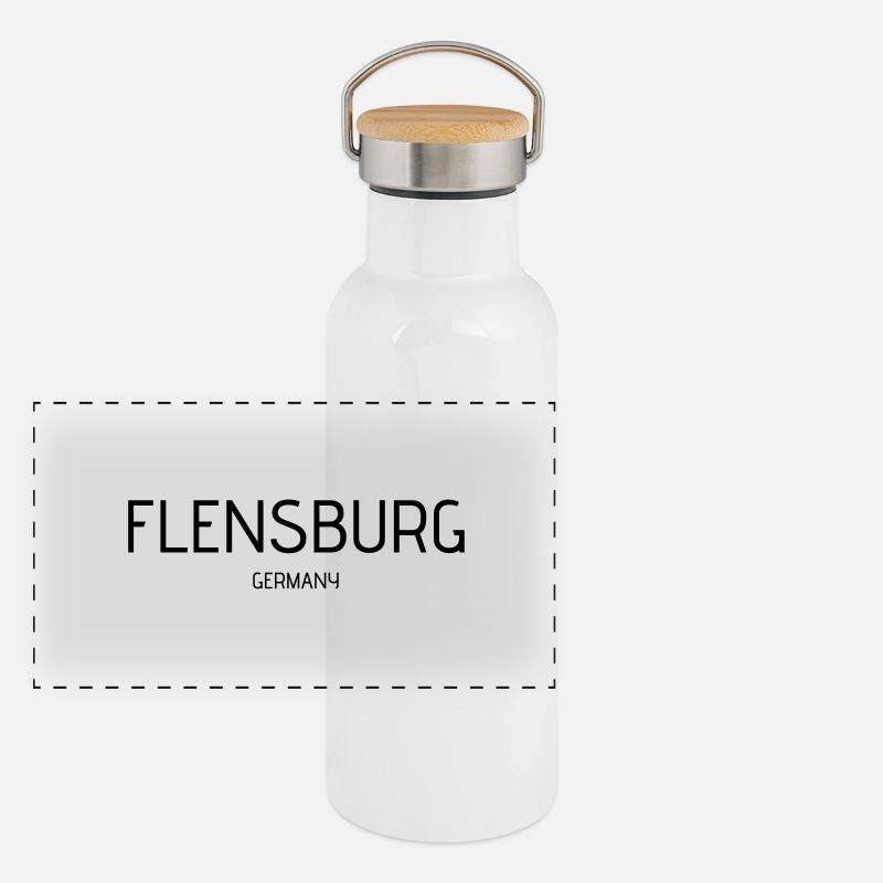 Flensburg Gourde isotherme avec bouchon en bambou