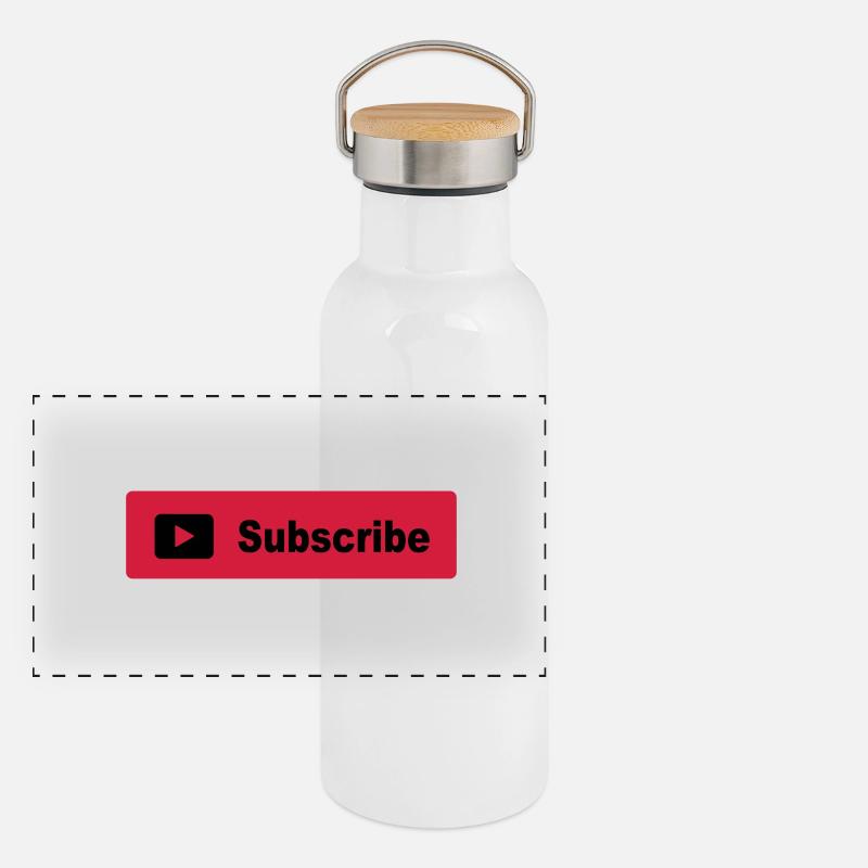 Subscribe Button Panoramic Thermal Bottle with Bamboo Lid